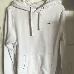 Hollister White Hooded Sweatshirt